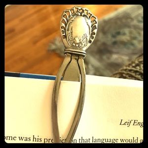 Antique sterling silver bookmark